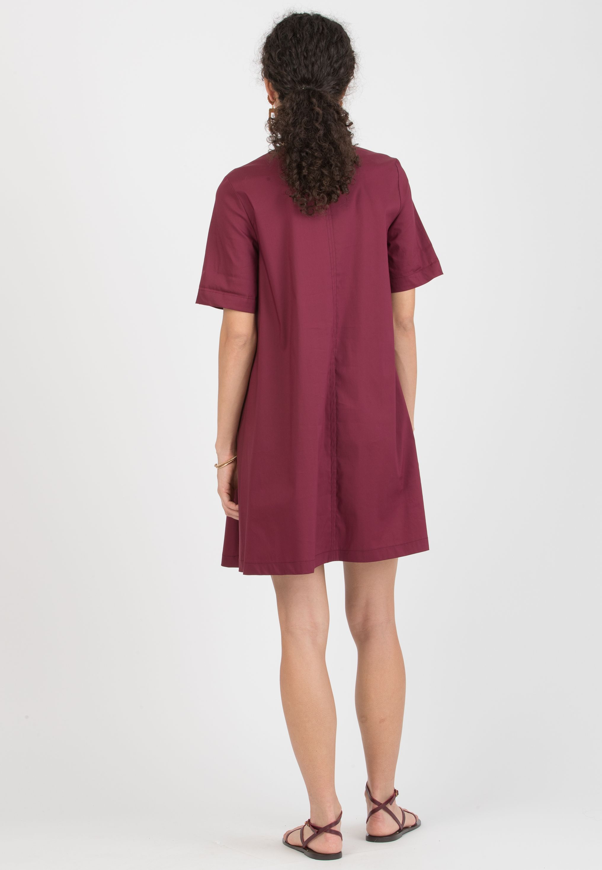 JULIET - Abito Premaman & Allattamento in Cotone Stretch (Bordeaux, XS)