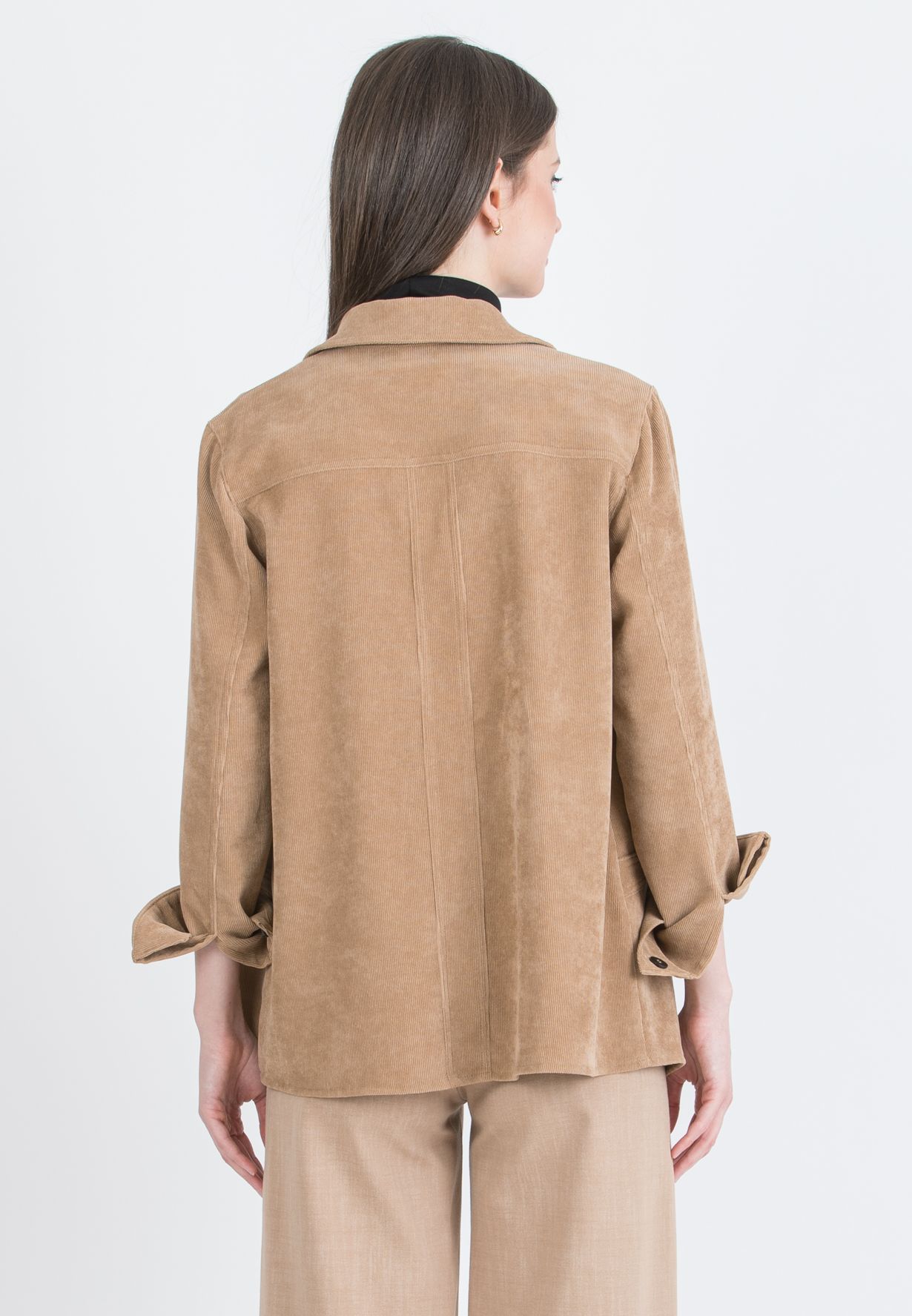 ELETTRA – Maternity Jacket in Velvet (Cammello)