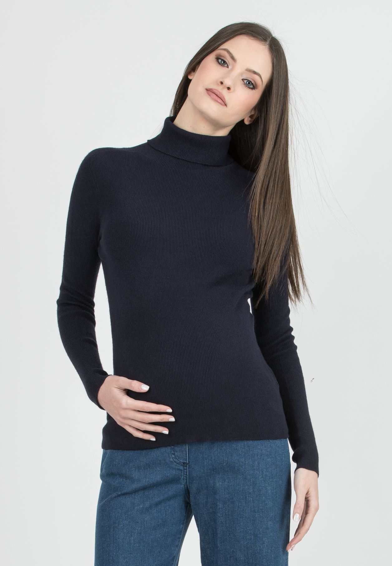 LEXIE - Lupetto Premaman in Costina (Blu)