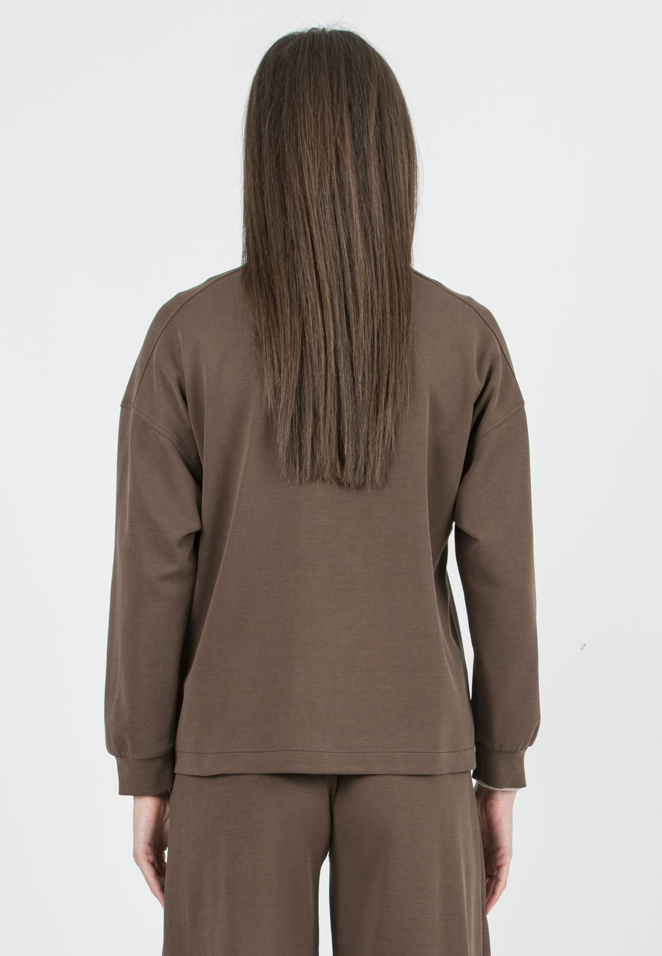 SAM - Maglia Premaman & Allattamento in Modal con Zip e Tasche (Nocciola, XS)