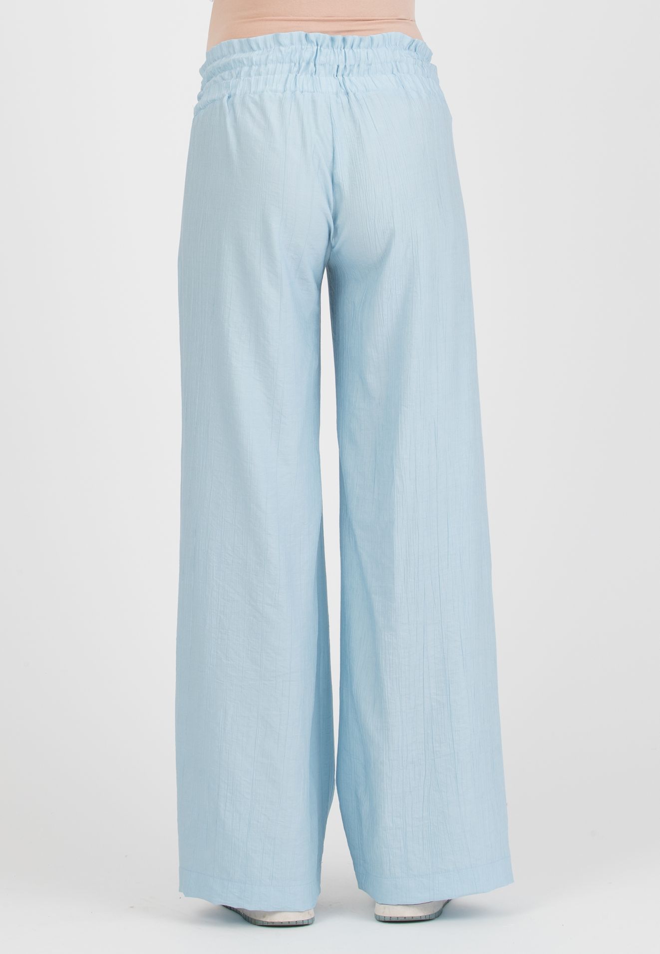 GUENDALINA LG - Maternity Palazzo Trousers in Viscose (Azzurro)