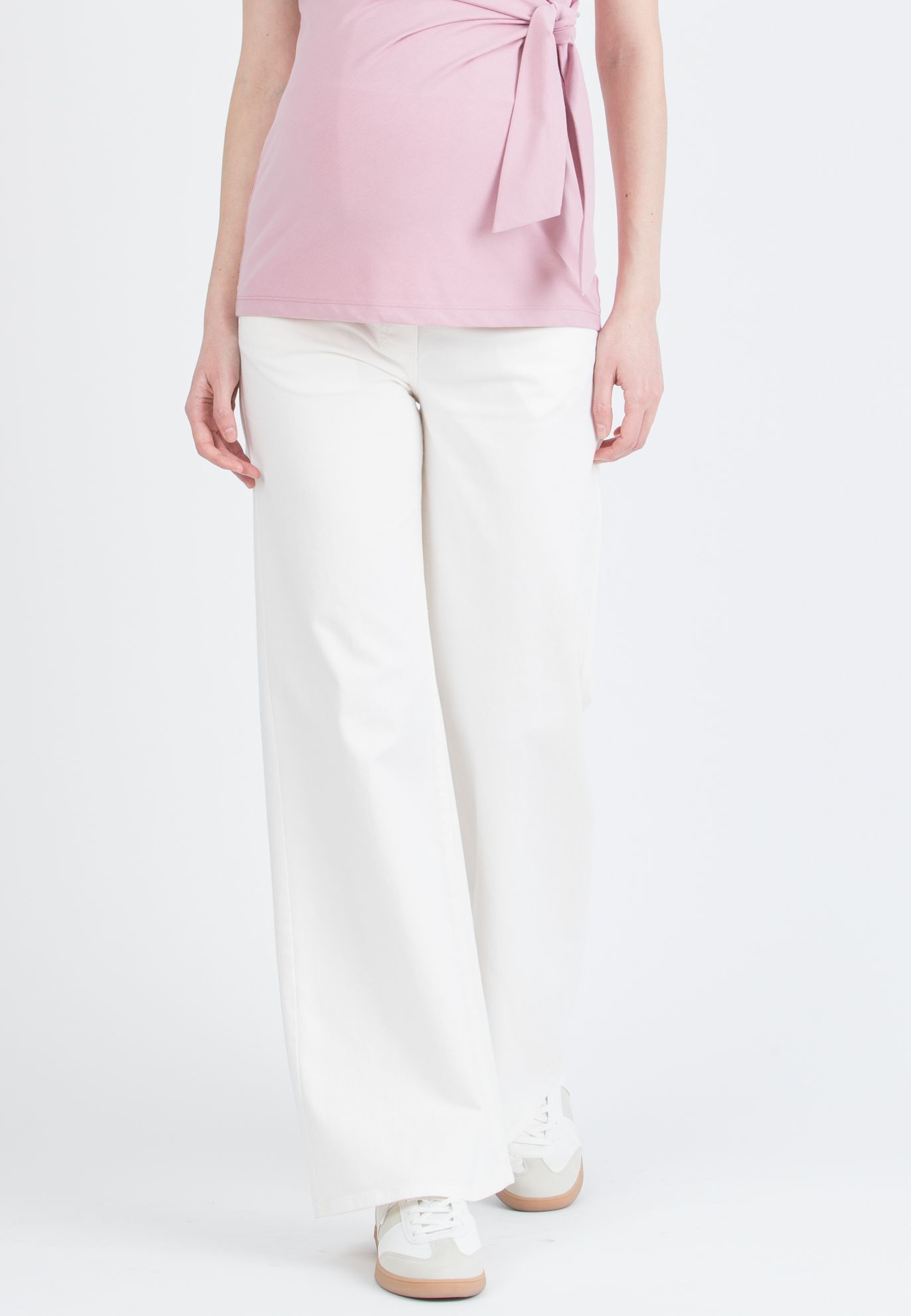 NOAH – Maternity Wide-Leg Jeans in Coloured Denim (Avorio)