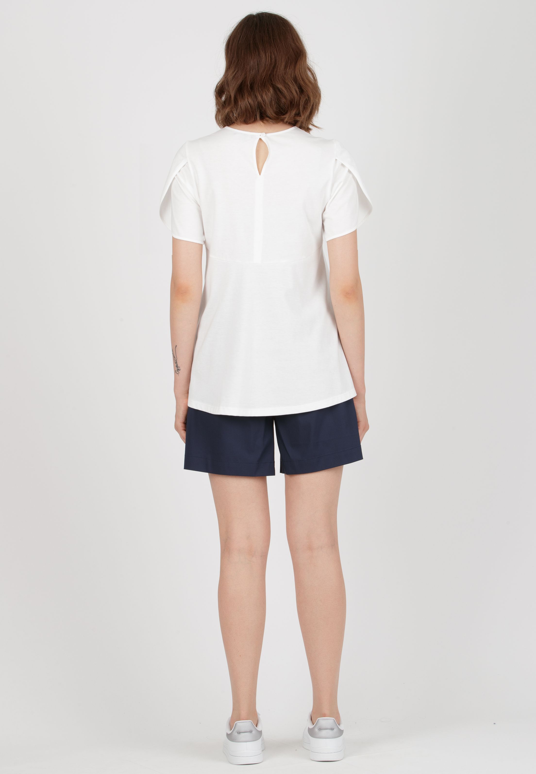 SIBILLA - Short Premaman in Cotone (Blu, XS)