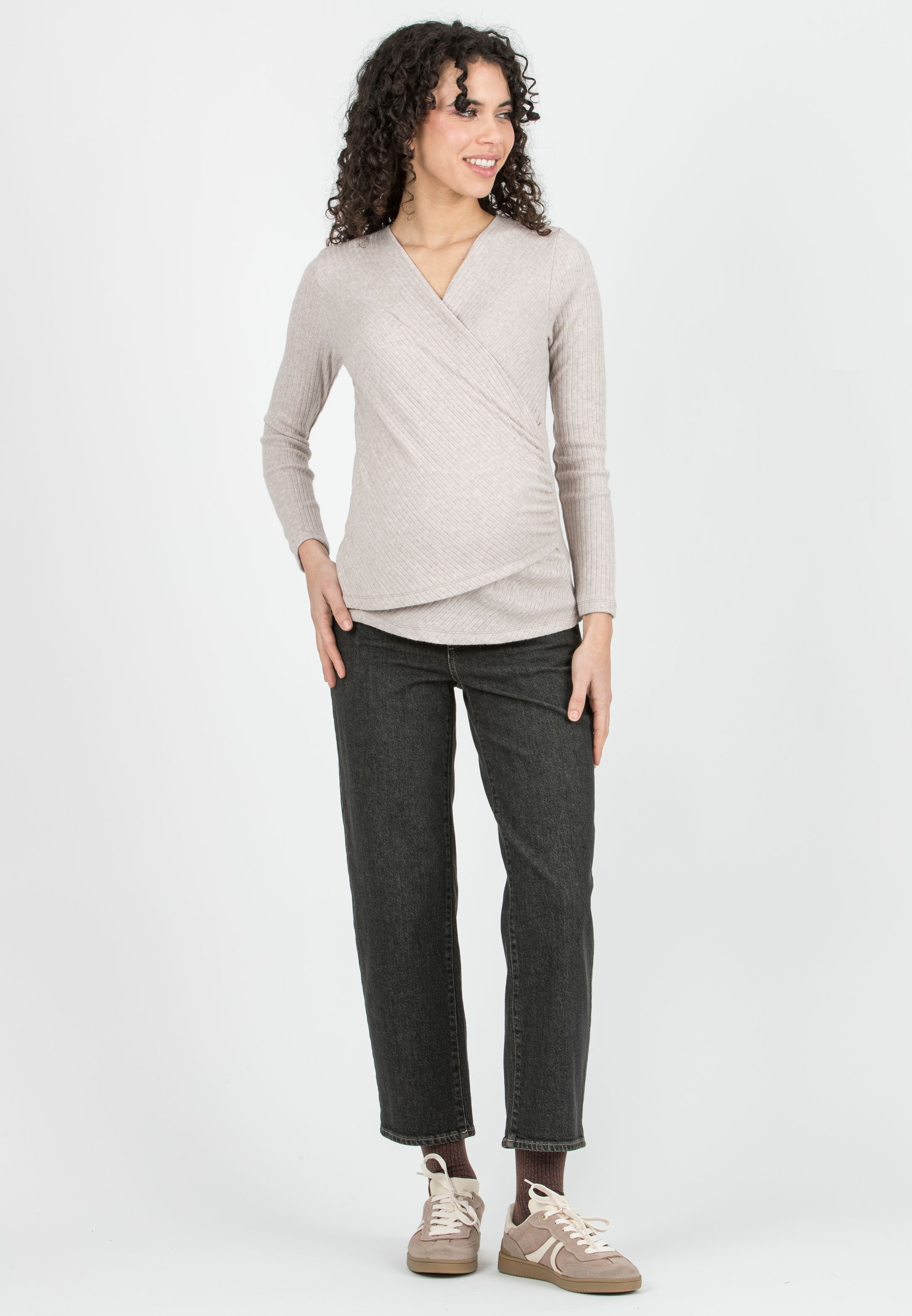 RHIANNA - Jeans Premaman Balloon Fit (Fango, XS)