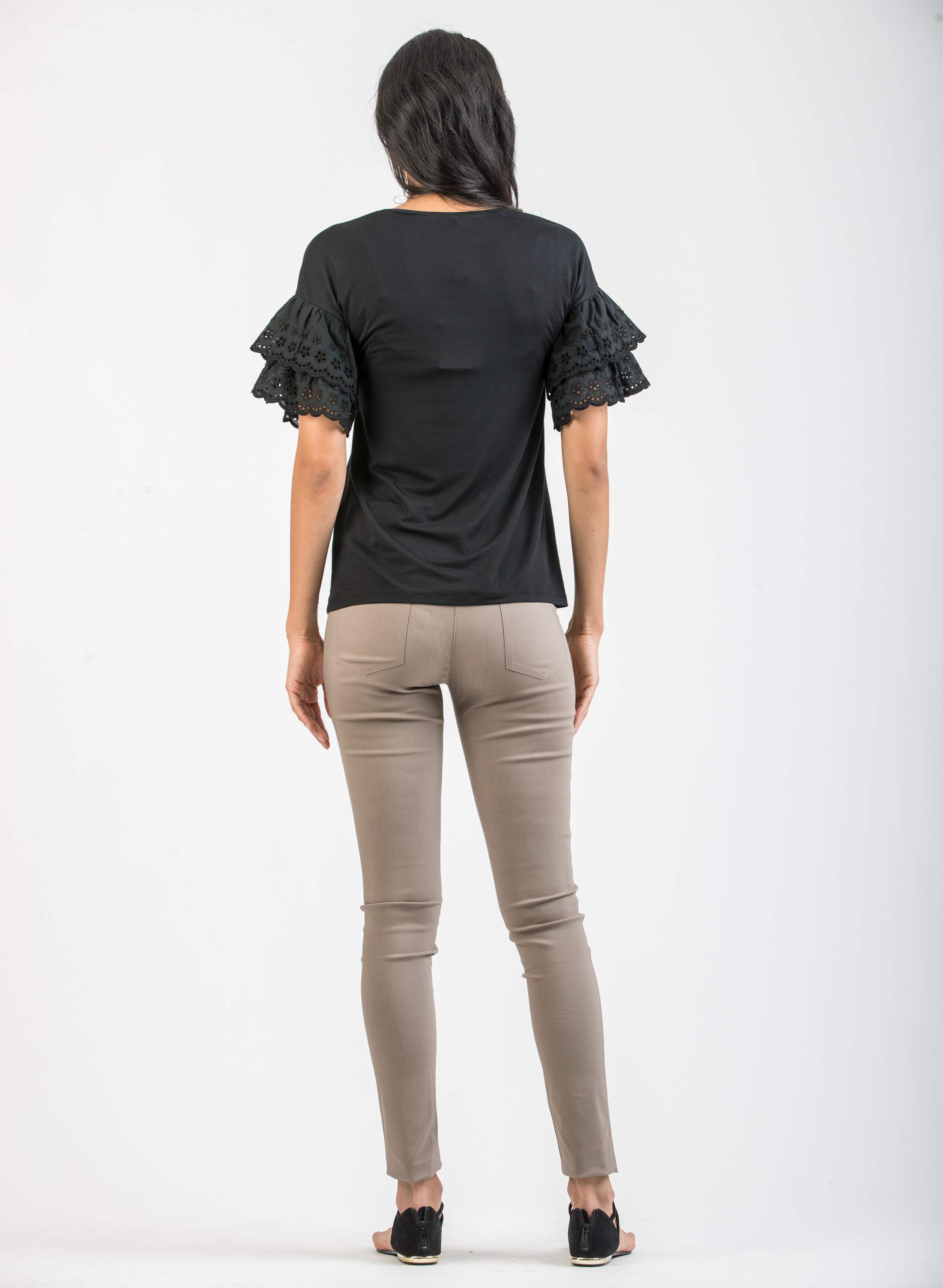 EBONY - Pantalone Premaman Skinny in Bengalina Super-Stretch (Iuta, XXS)