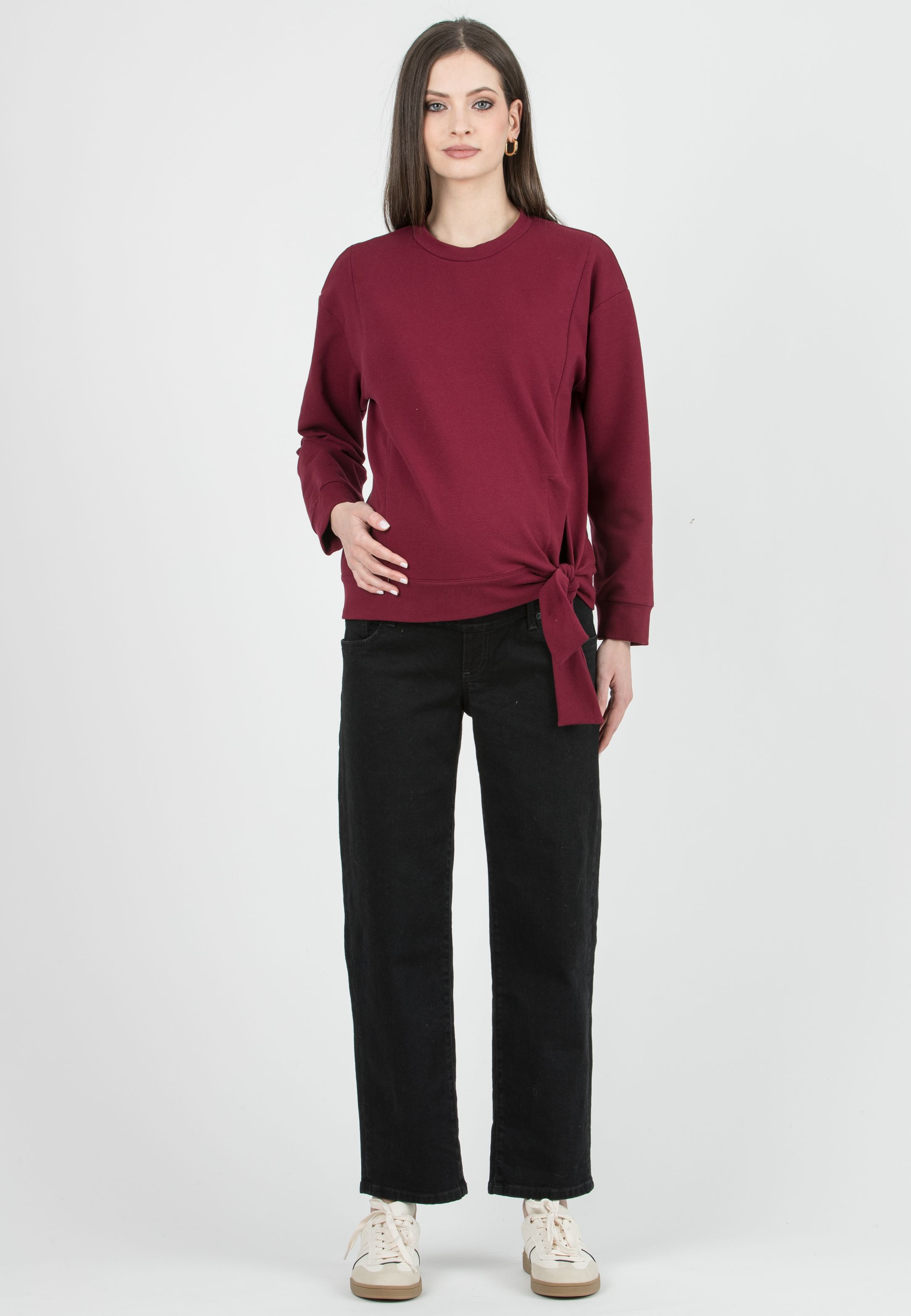 SUSI - Maternity & Nursing Sweatshirt with Hidden Zips (Prugna)