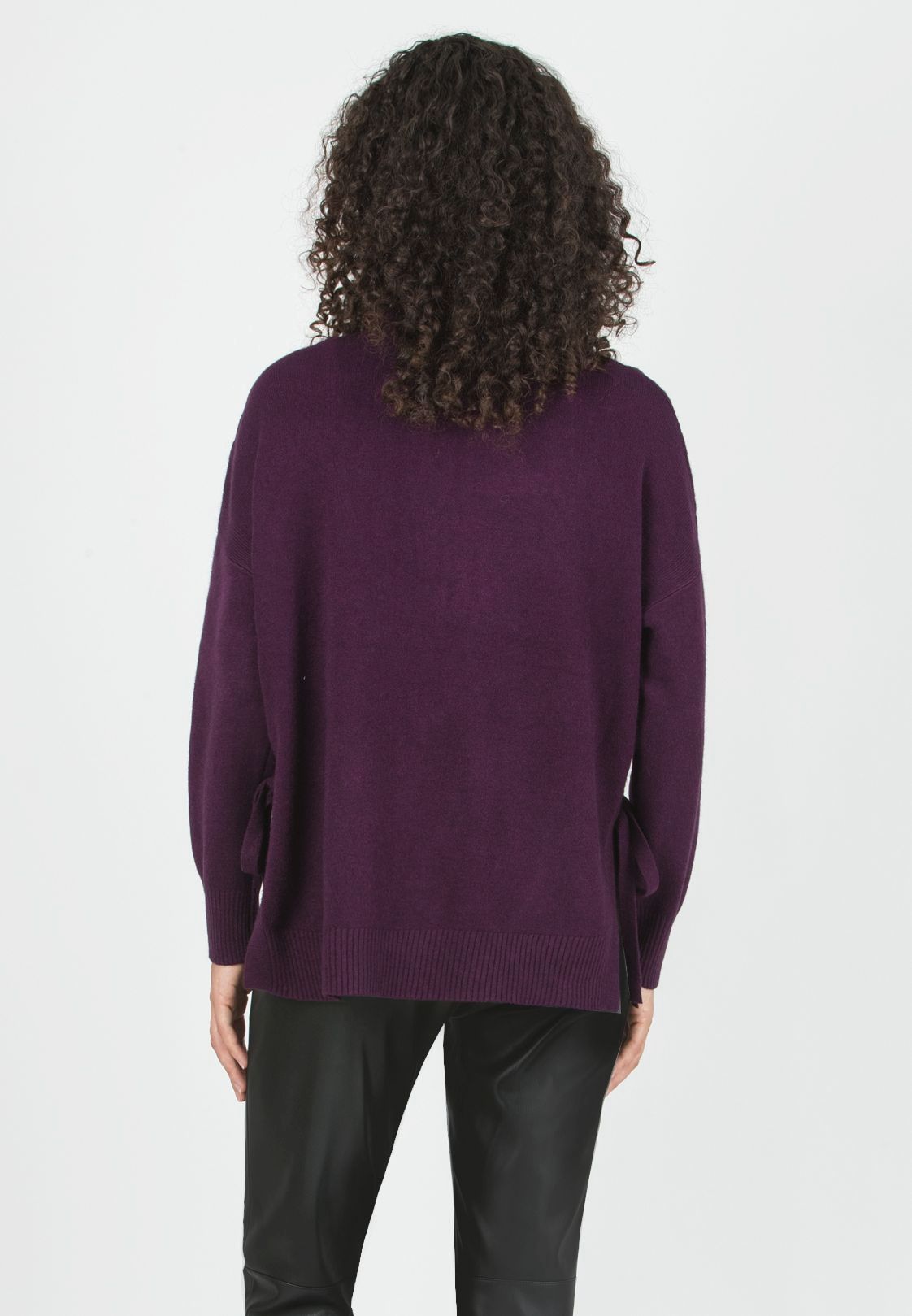 ALLISON -  Maternity & Nursing Wool Blend Sweater with Side Openings (Vinaccia)