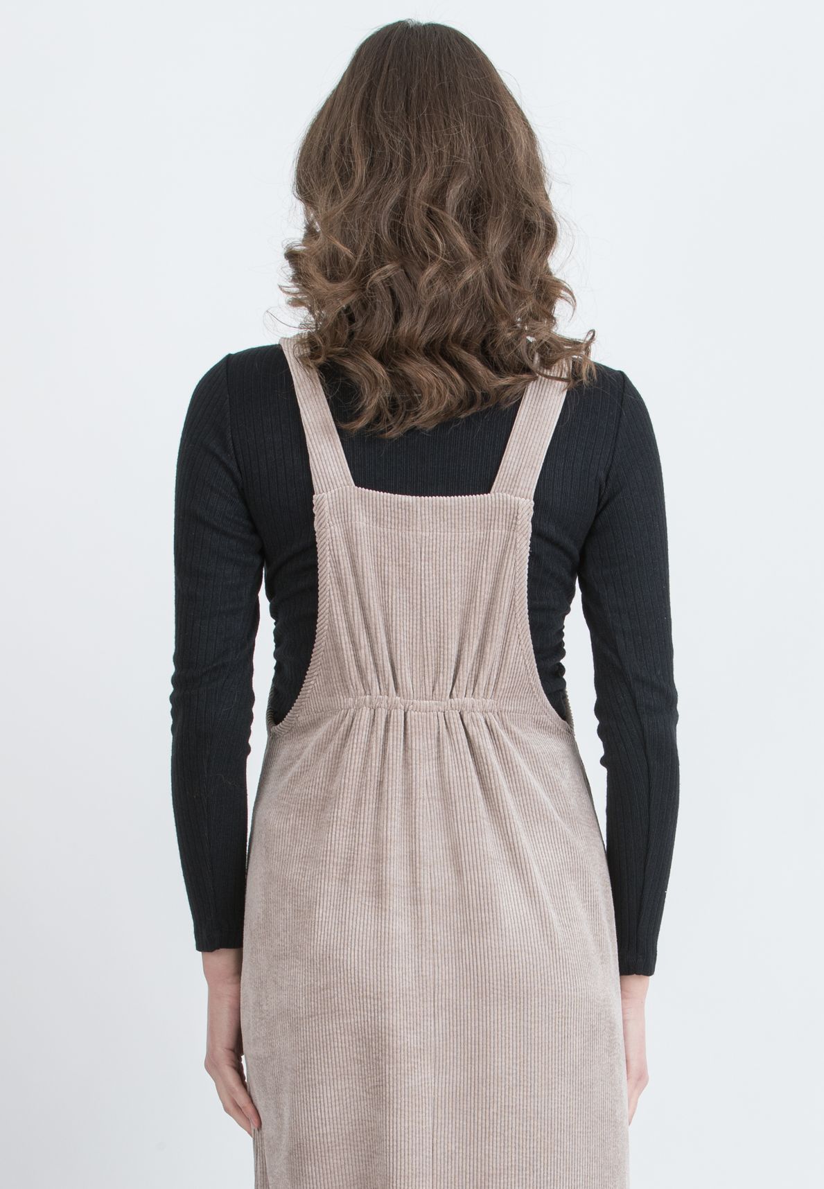 PAMELA – Maternity Corduroy Pinafore (Tortora)