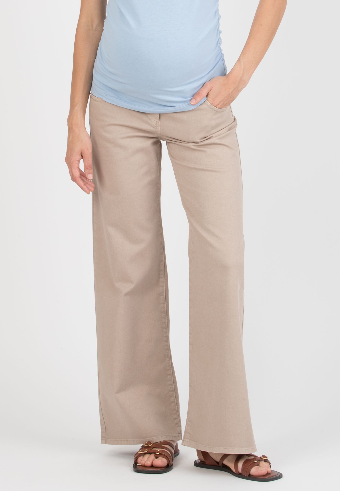 NOAH - Maternity Wide-Leg Jeans in Coloured Denim (Corda)