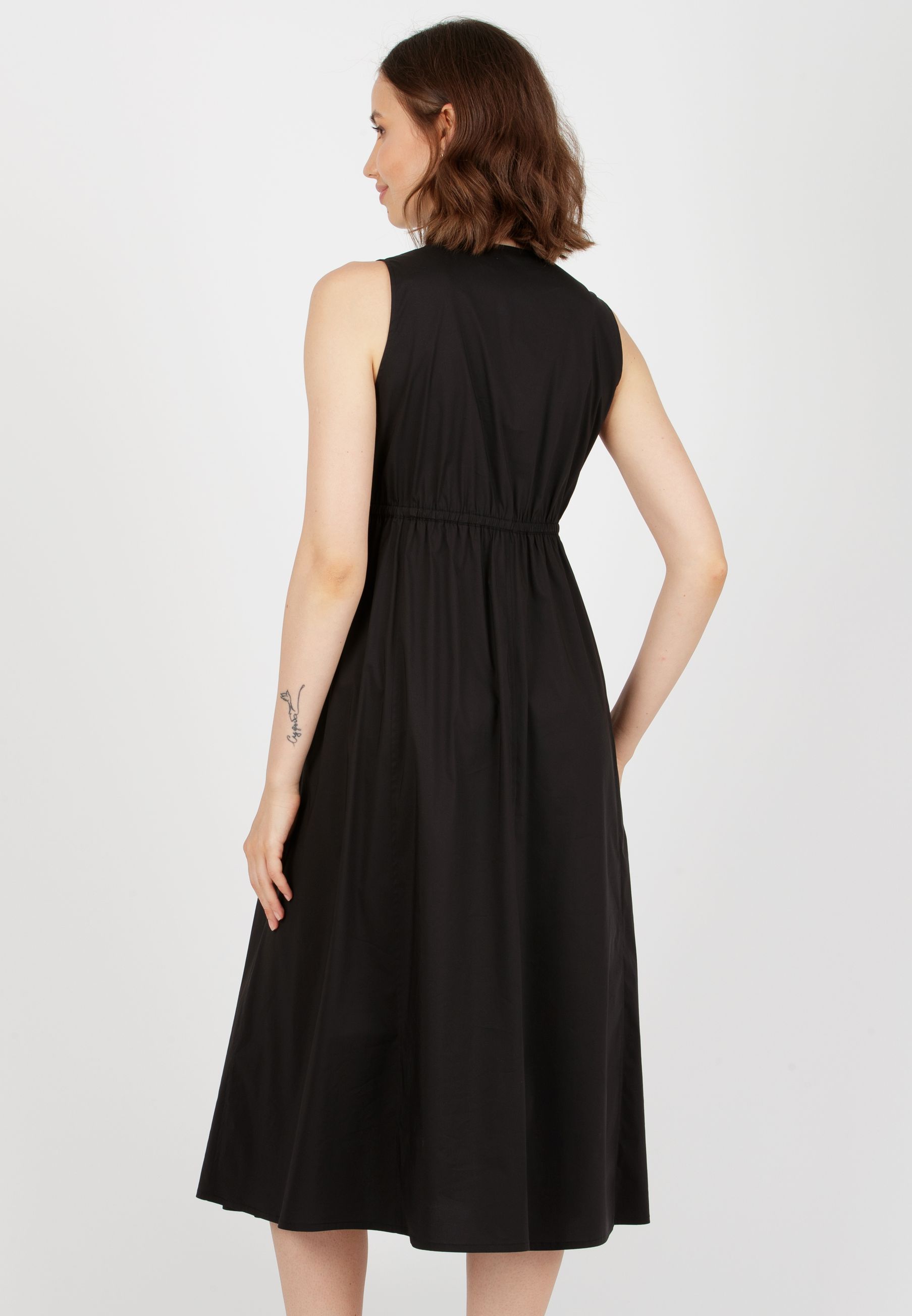 ALANA - Maternity & Nursing Dress with Central Zipper (Neroblack, XXS)