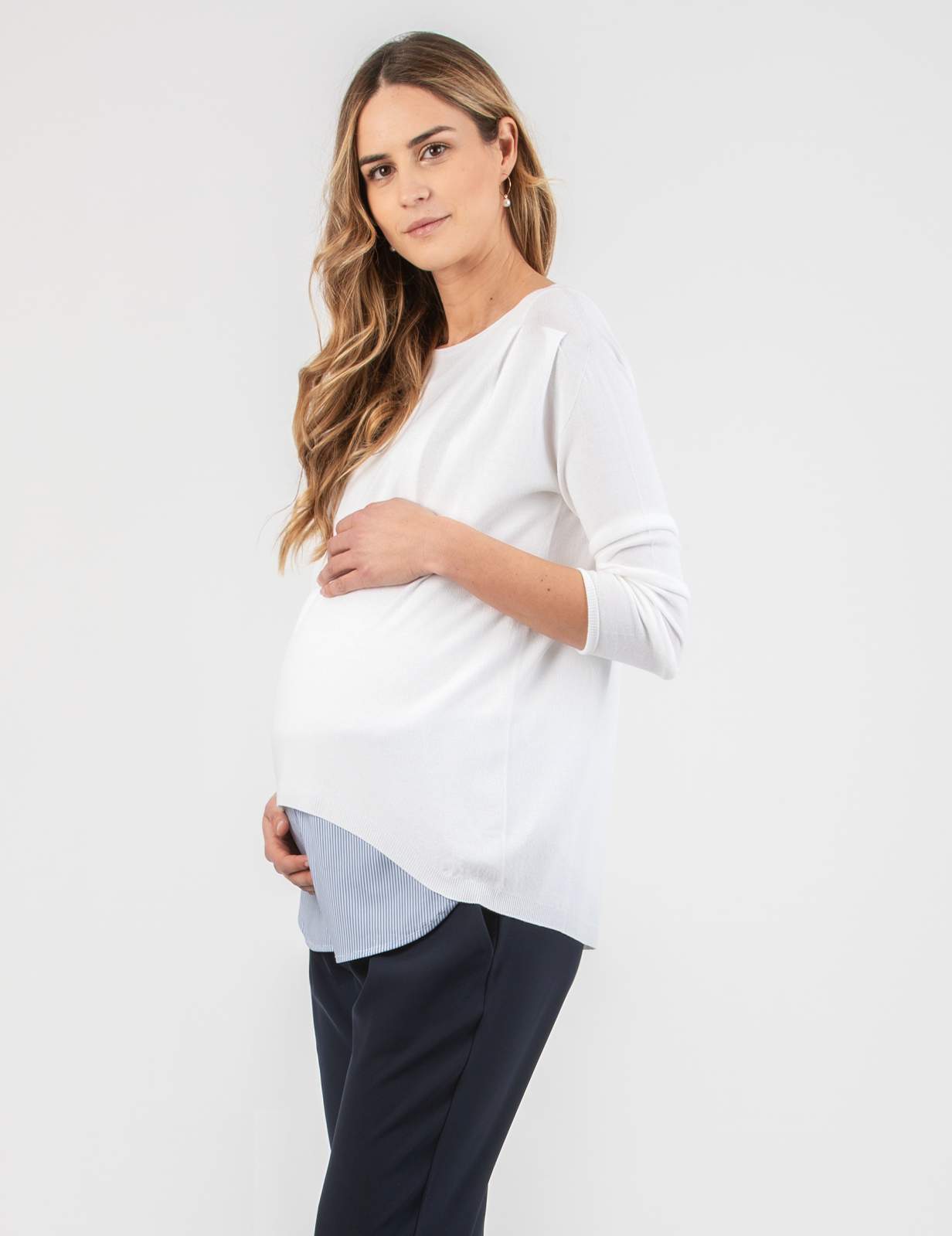 Maternity Sweater (Bianco, XS/S)