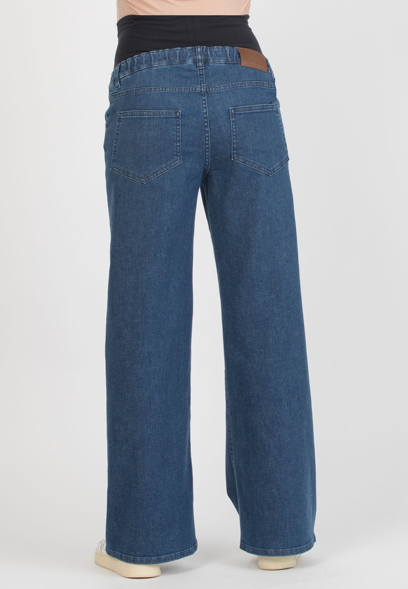 NOAH - Wide Leg Maternity Jeans in Denim (Blu)