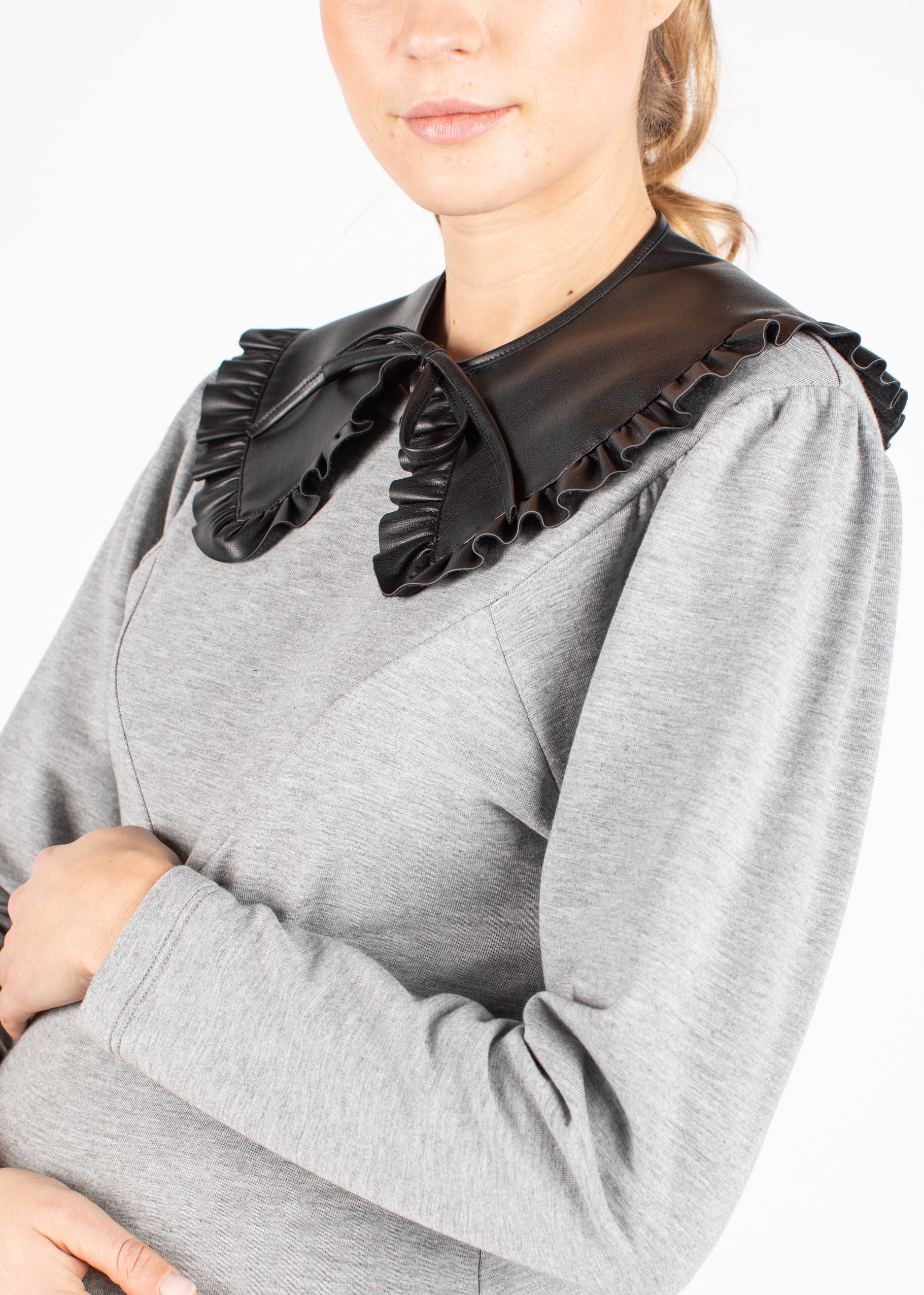 Collar in Faux Leather (Nero)