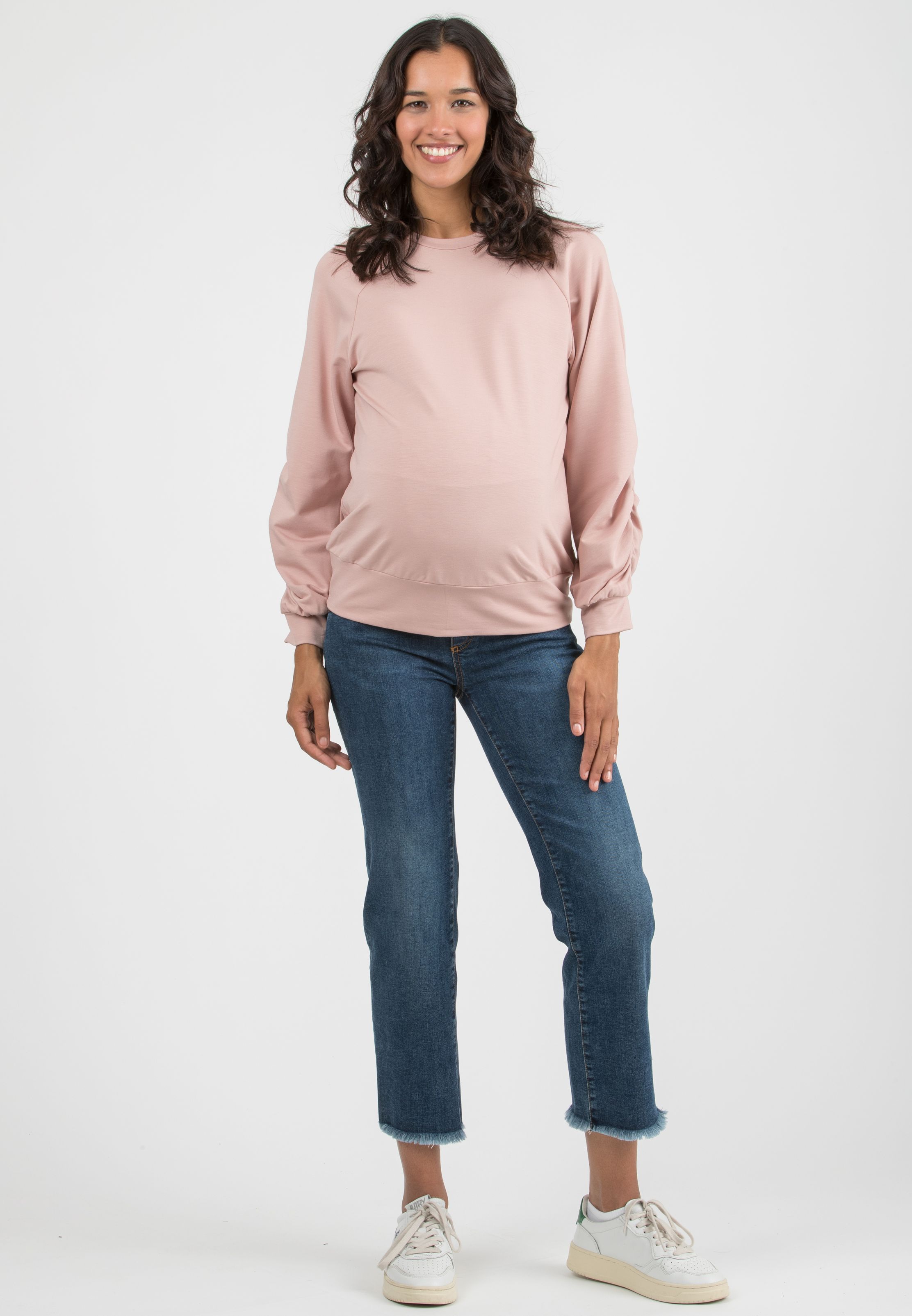 GABY - Felpa Premaman & Allattamento in Bamboo (Rosa, XS)