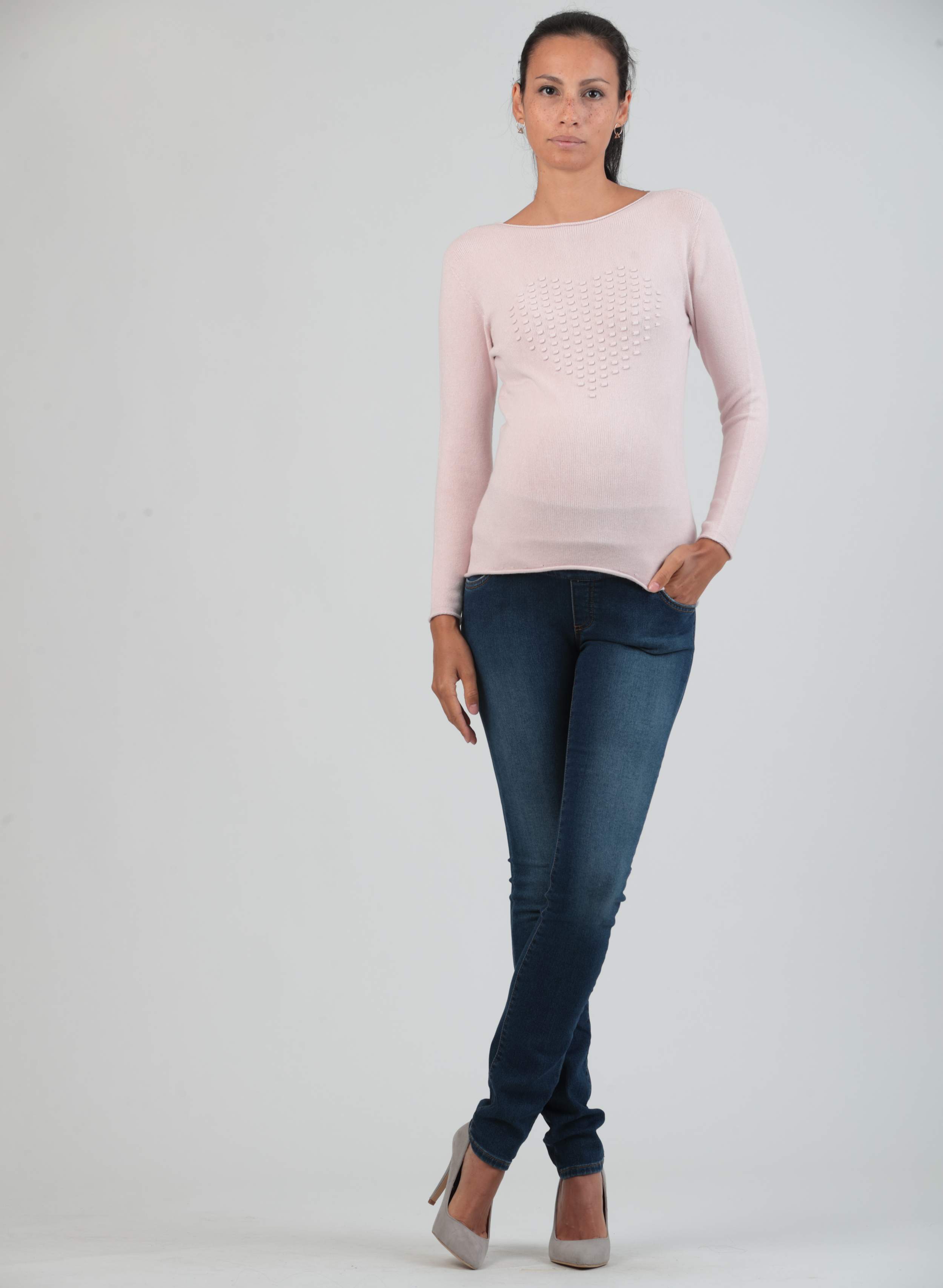 Plush Maternity Jeans (Blue, XS)