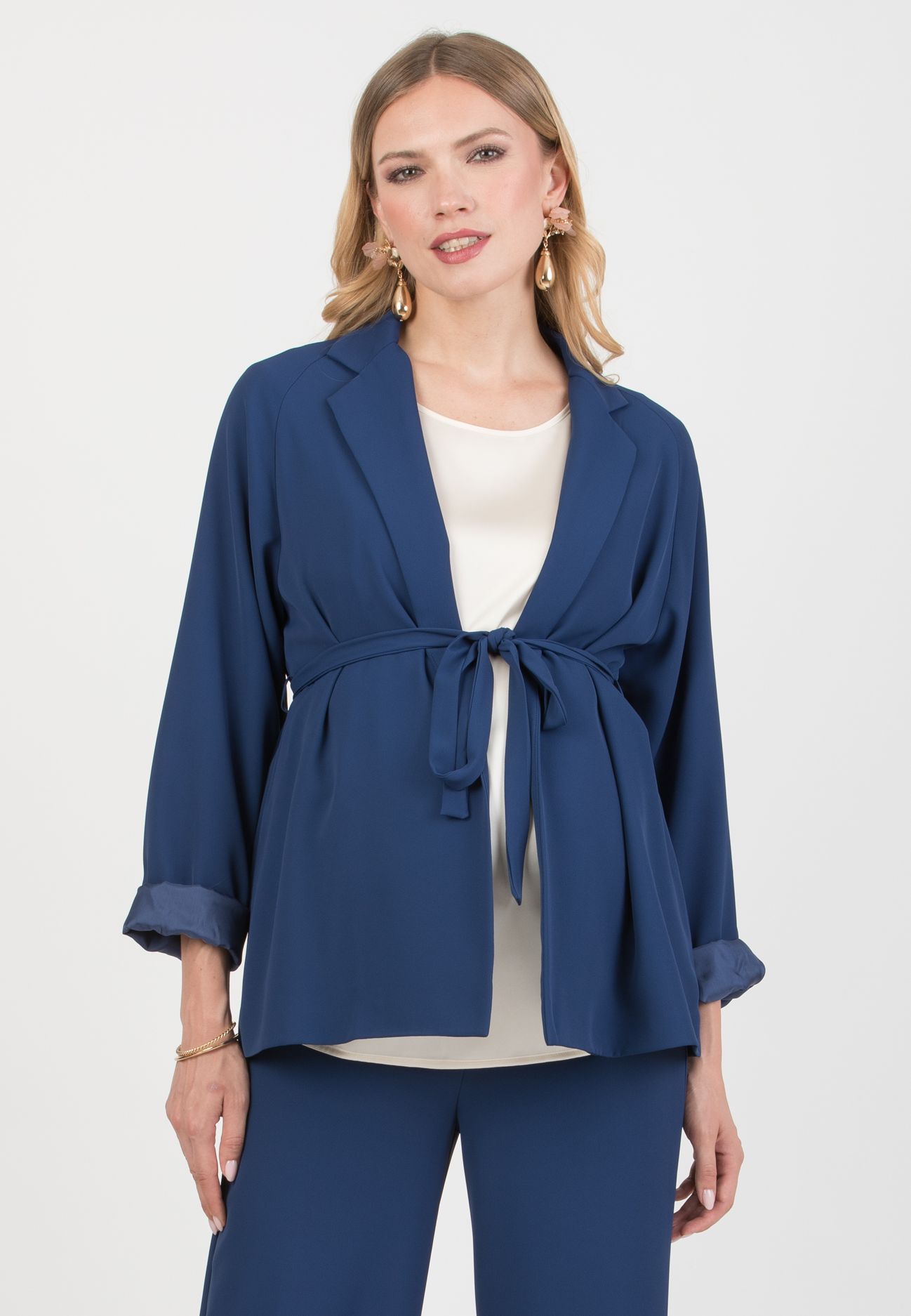 ROBERTA - Maternity Blazer in Cadì (Midnight Blue, XS)