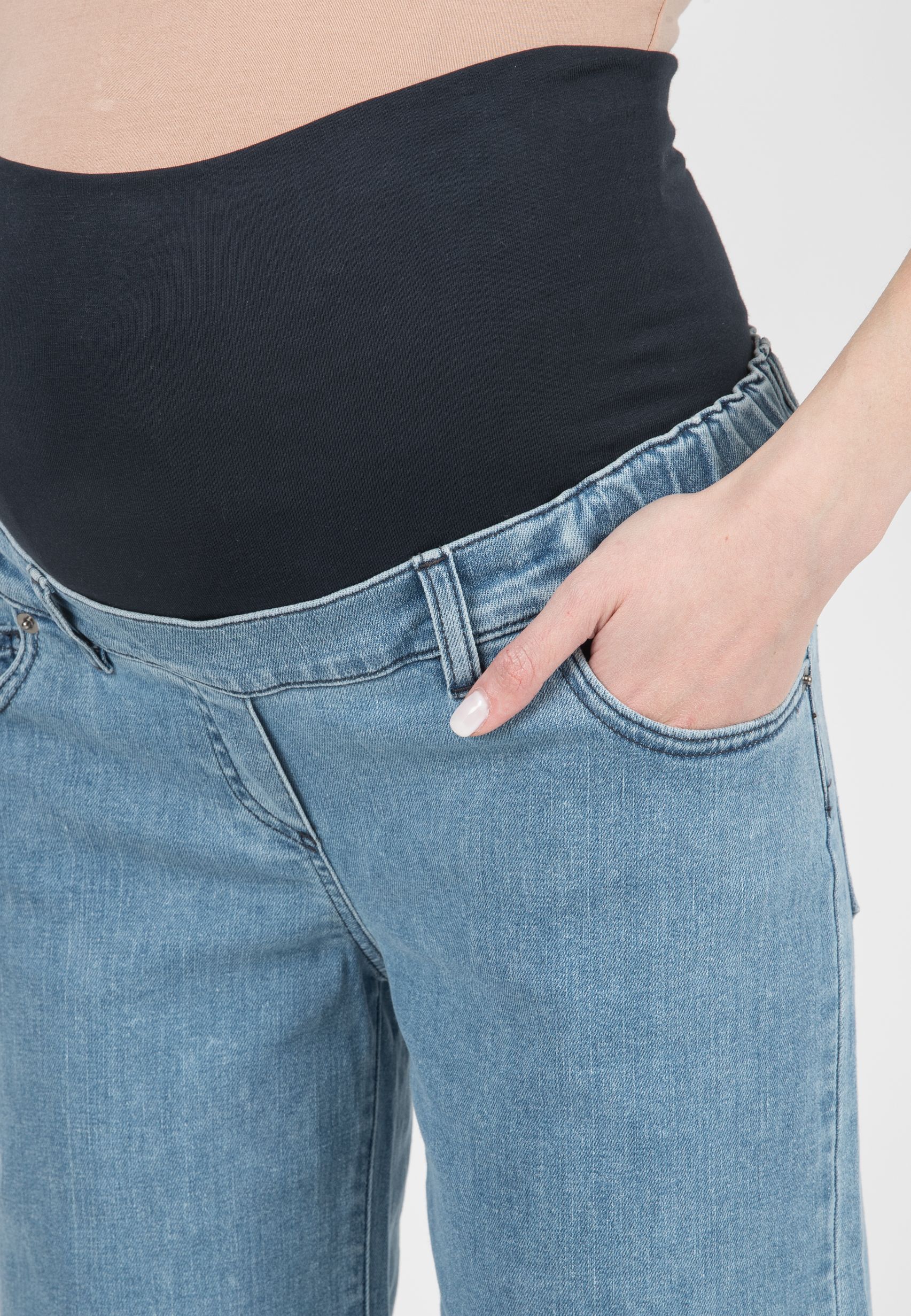 NOAH - Wide Leg Maternity Jeans in Denim (Azzurro)