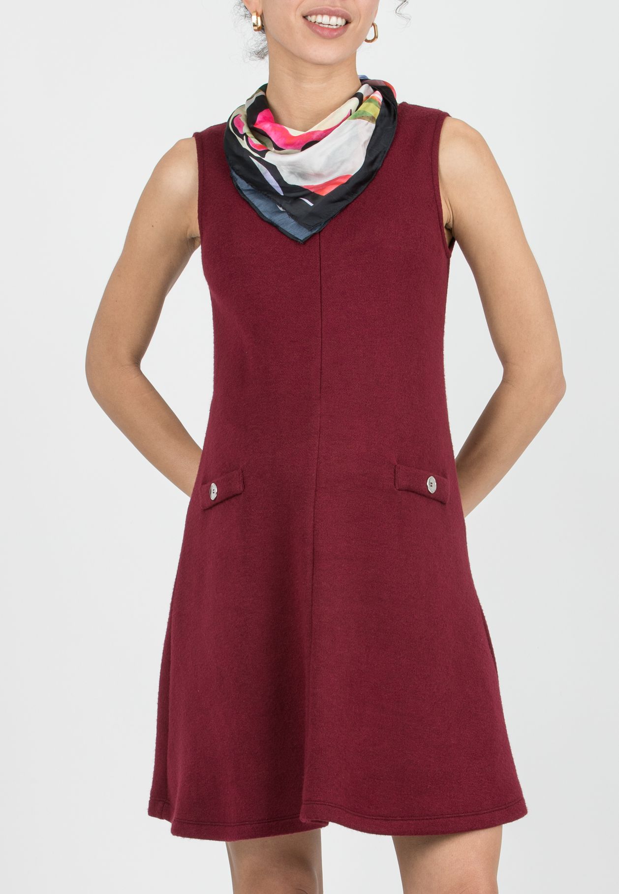 ROSSELLA - Completo Premaman & Allattamento in Maglia 2 Pezzi (Bordeaux, XS)
