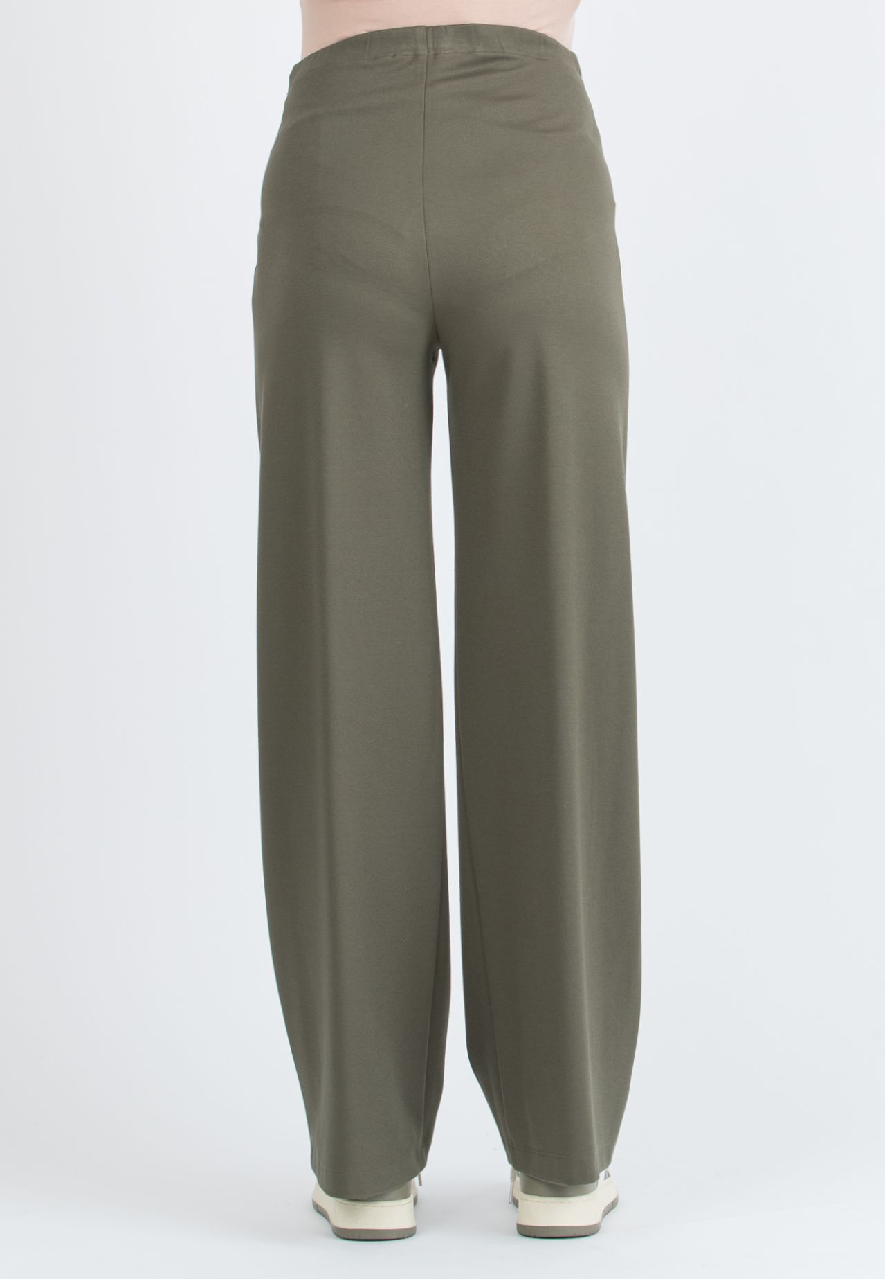 KIMBERLY - Pantalone Premaman in Punto Milano Diagonale (Verde Militare)