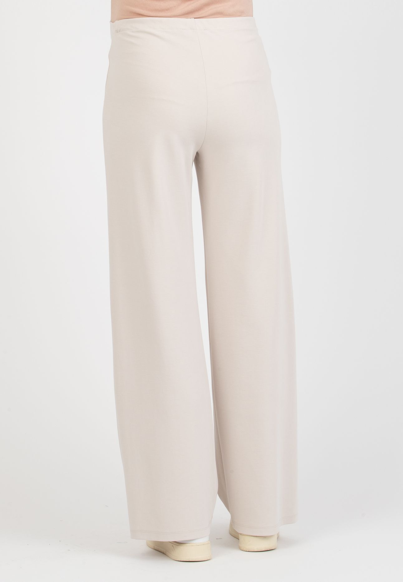 KIMBERLY M – Straight Maternity Trousers in Modal Ponte Fabric (Gesso)