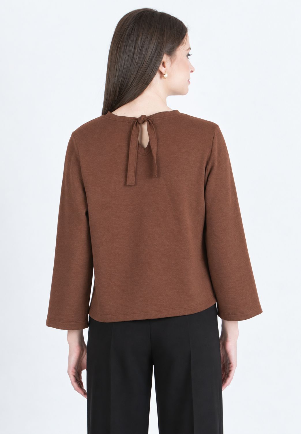 BAILEY - Maternity Sweater with Back Bow (Caramello)