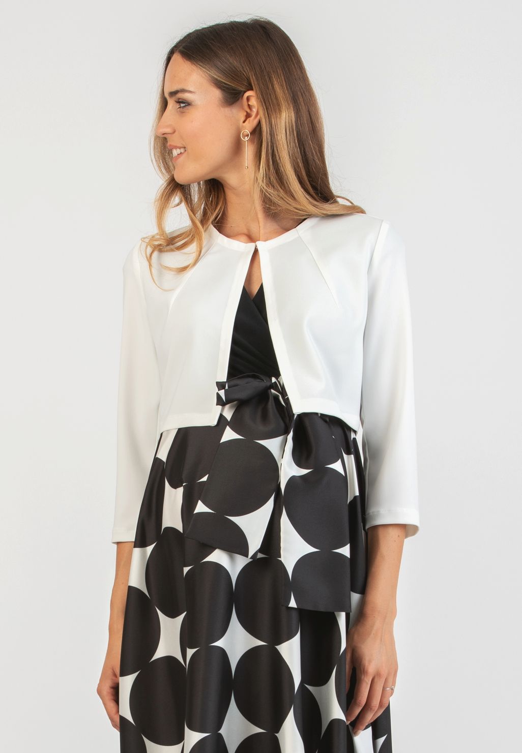 IVY - Short Maternity Bolero in Cady (Avorio)