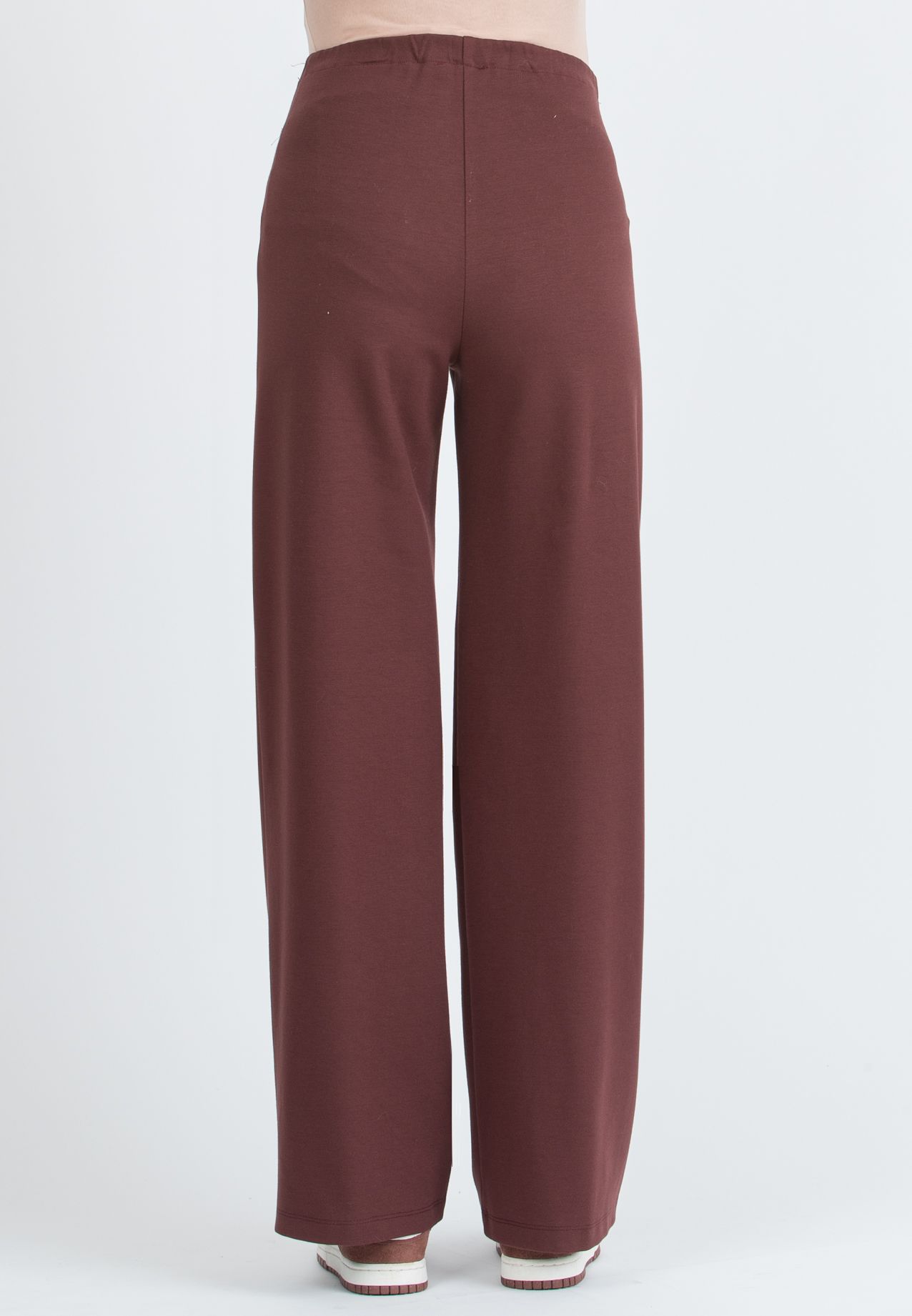 KIMBERLY P - Pantalone Premaman Palazzo in Punto Milano Invernale (Cognac, XS)