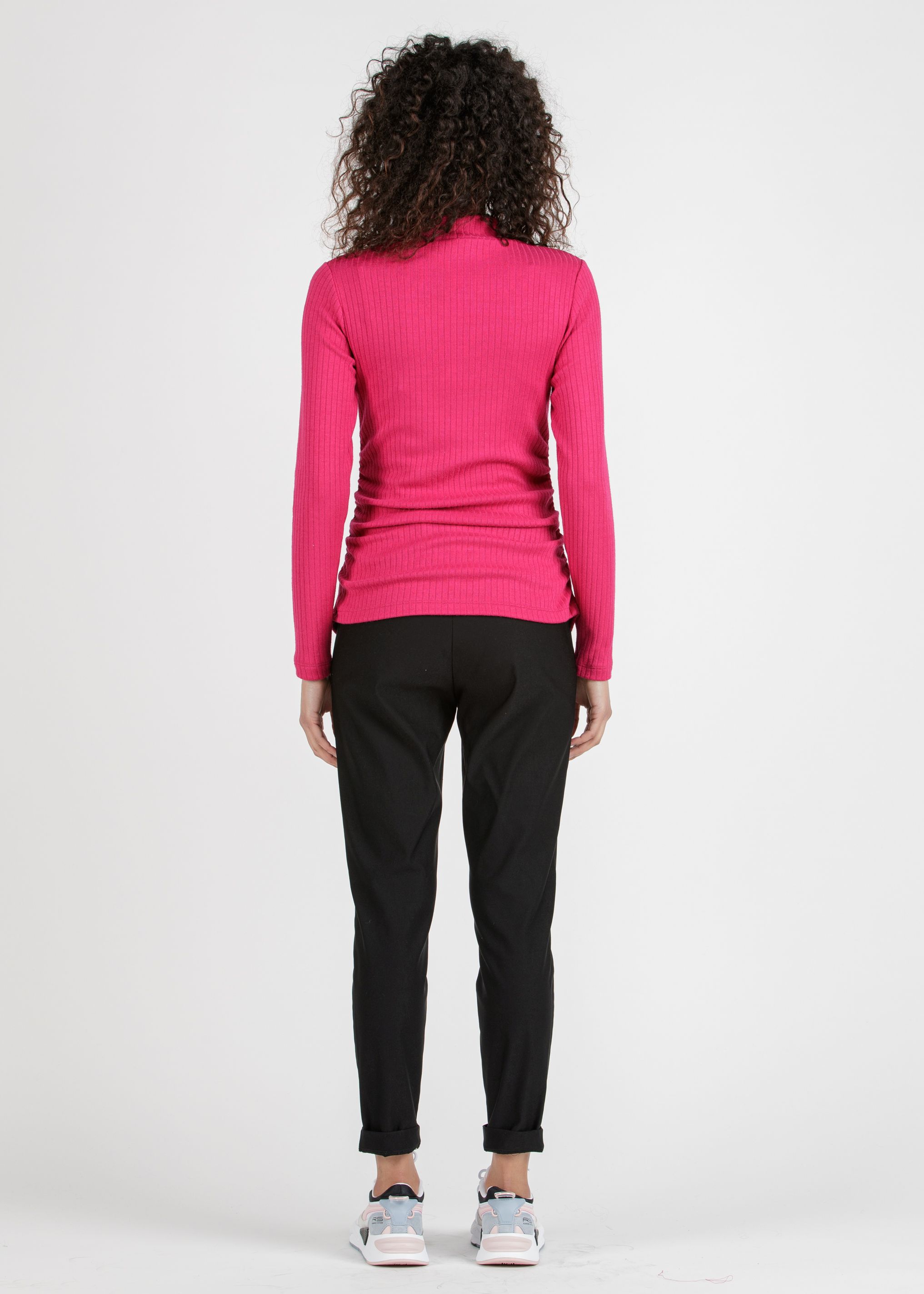 ARIEL - Pantalone Premaman in Bengalina Super-Stretch (Nero, XS)
