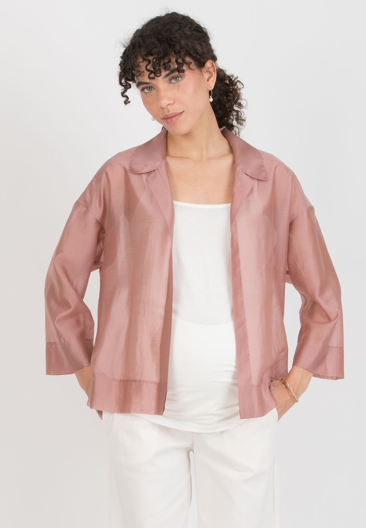 COCO – Sheer Lyocell Maternity Shirt (Rosa)
