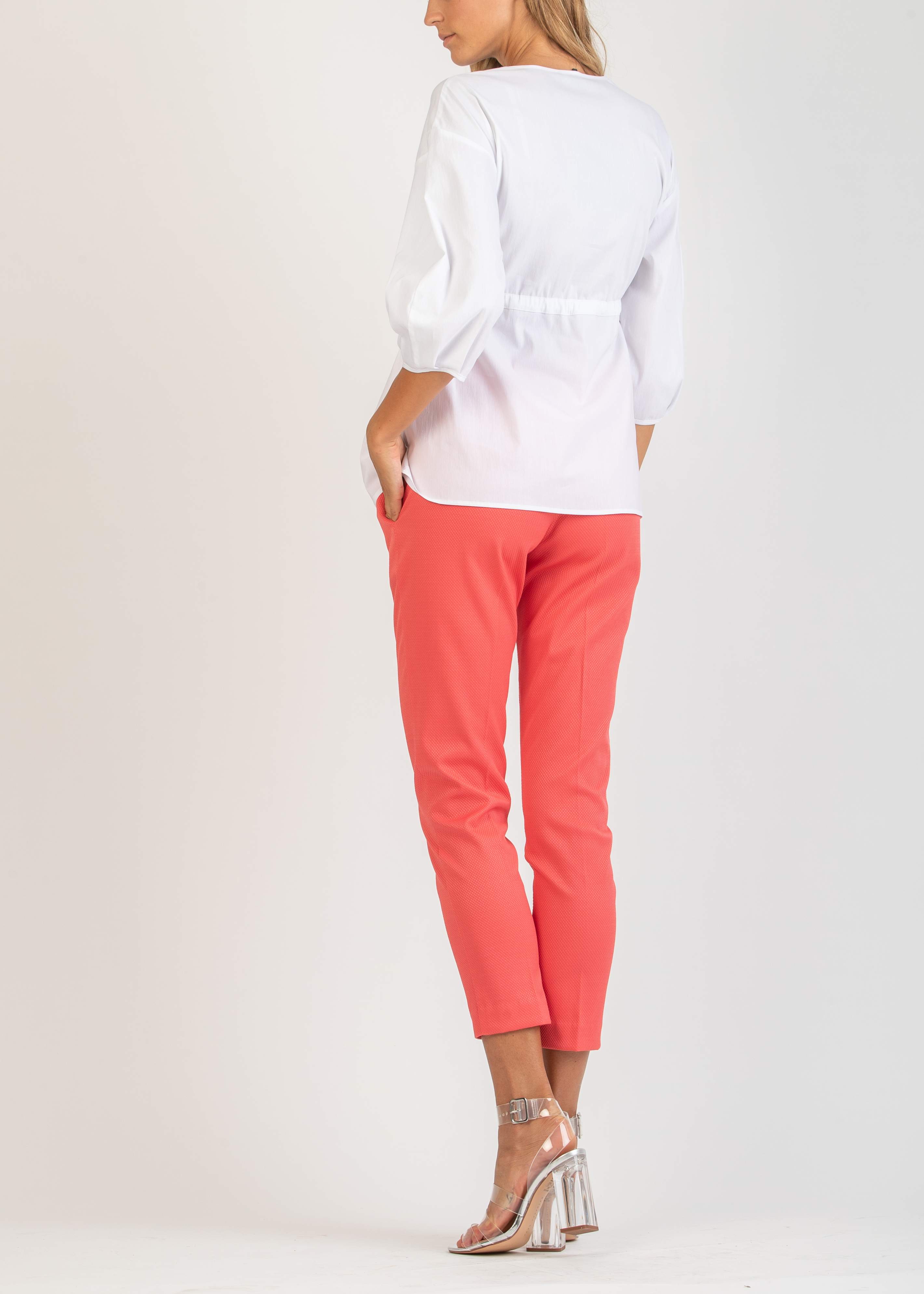GILDA P - Tailored Maternity Trousers in Pique (Coral, XS)