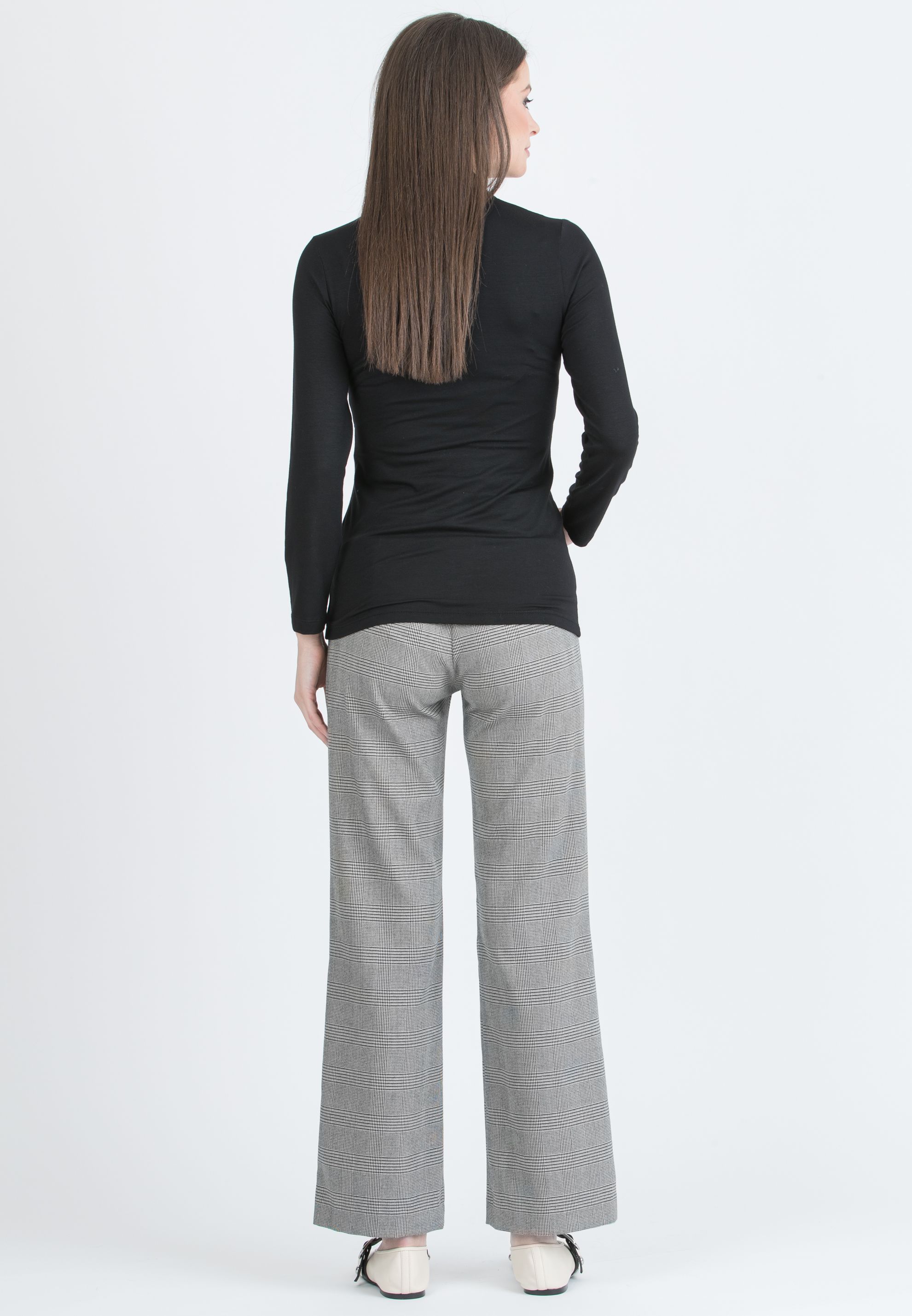 ALEX - Pantalone Premaman in Fantasia (Nero)