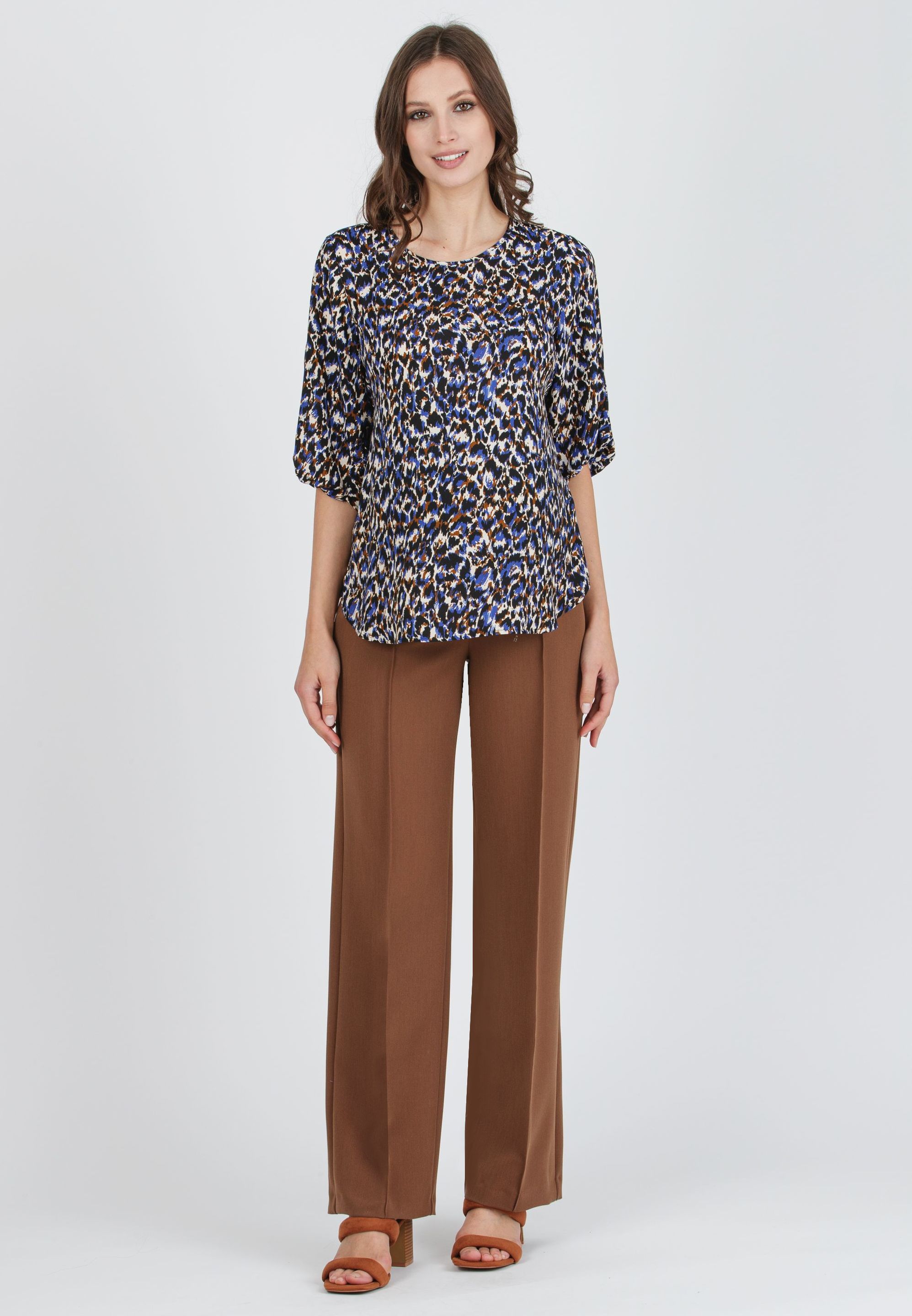WINONA G - Pantalone Premaman Palazzo in Cadì (Caramello, XS)