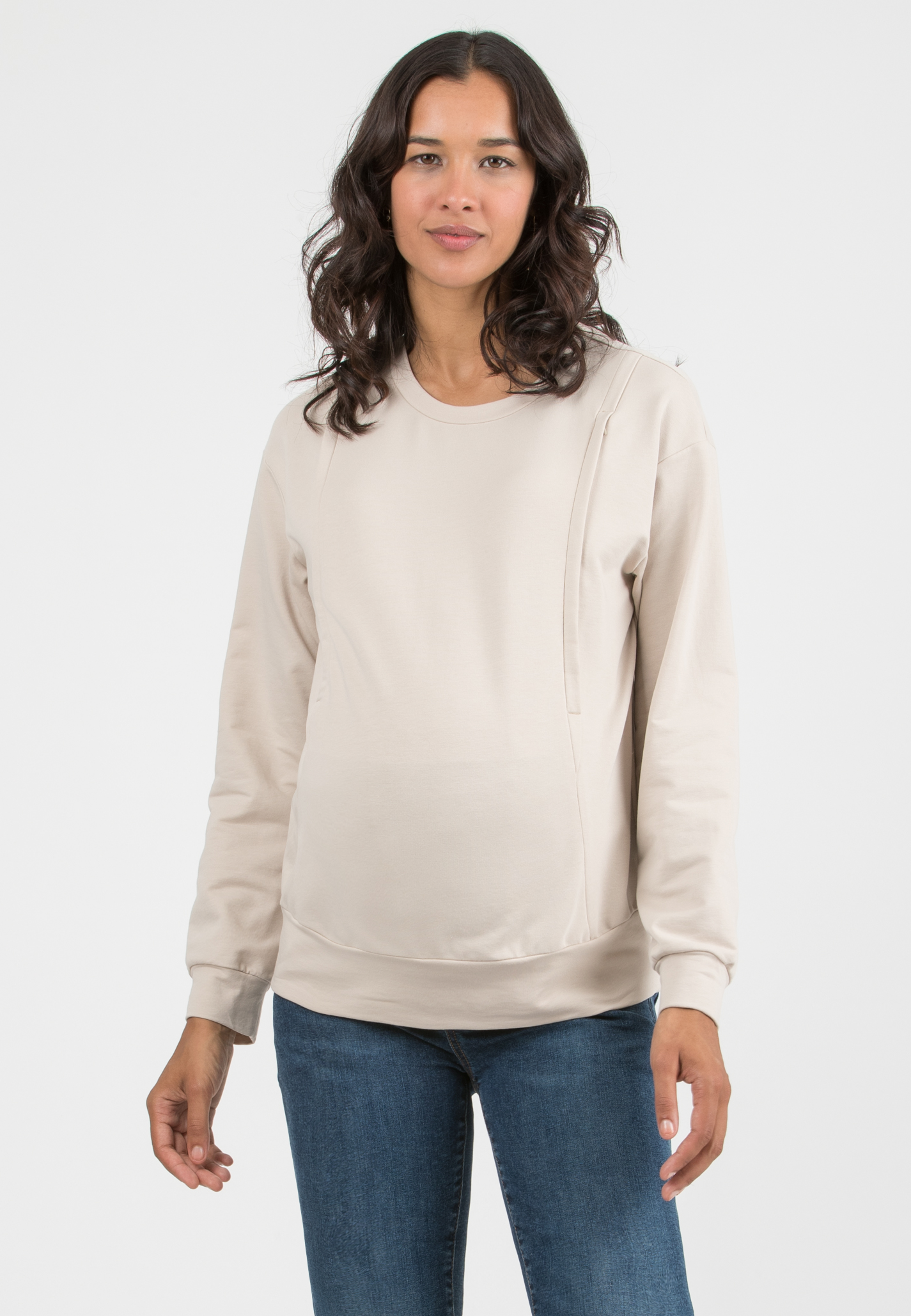 FILIPPA - Felpa Premaman & Allattamento in Bamboo (Corda, XXS)